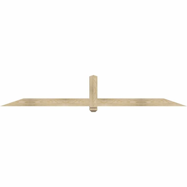Ekena Millwork Eugene Rough Sawn Timber Gable Bracket, Douglas Fir, 96"W x 16"H x 4"D x 4"F, 4/12 Pitch GBW096X16X0404EUG00RDF - main